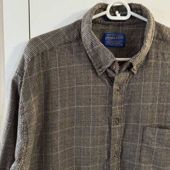 Vintage Sir Pendleton Worsted Wool Plaid Men’s Button Down Shirt XL - Picture 2 of 6